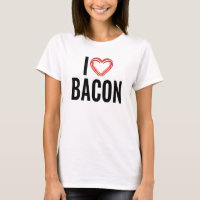 I Love Bacon For Women Men Boys Girls Adults Kids
