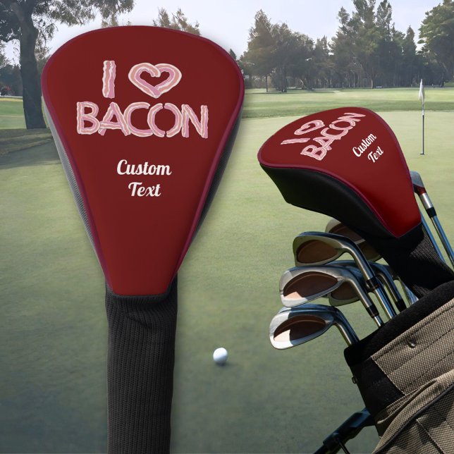 I Love Bacon Golf Head Cover (Creator Uploaded)