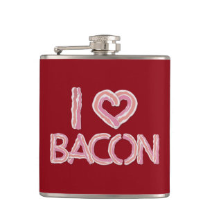 I Love Bacon Hip Flask