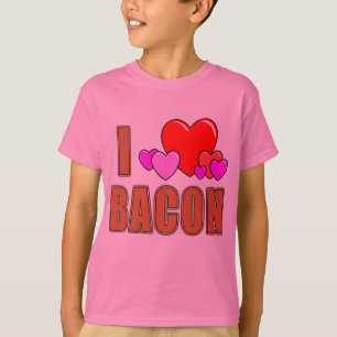 I Love Bacon I Heart Bacon Fun Bacon Design T-Shirt