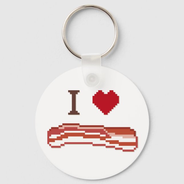 I Love Bacon Keychain (Front)