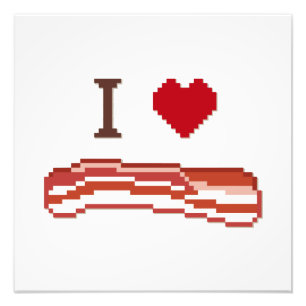 I Love Bacon Photo Print
