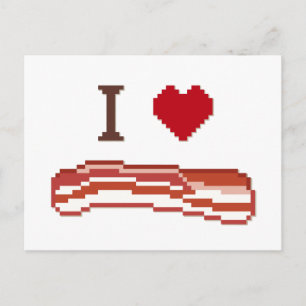 I Love Bacon Postcard