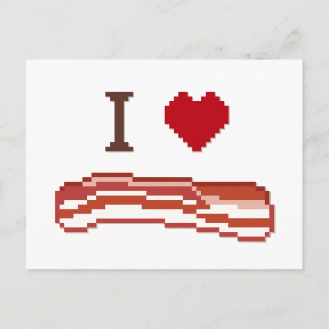 I Love Bacon Postcard (Front)