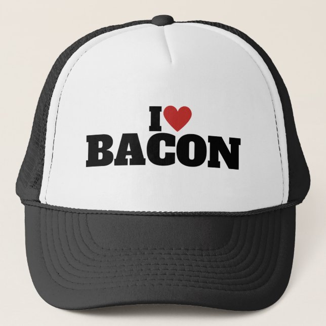 I Love Bacon Trucker Hat (Front)