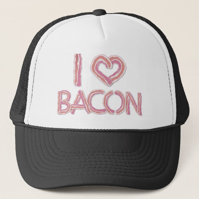 I Love Bacon Trucker Hat (Front)