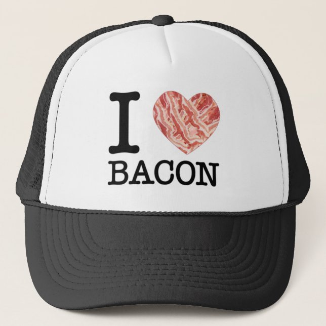 I Love Bacon Trucker Hat (Front)