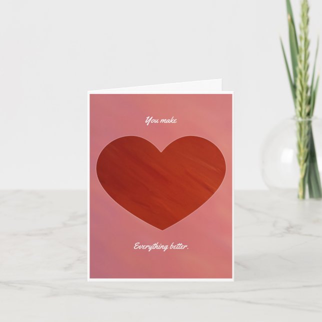 I Love Bacon Valentine Holiday Card (Front)