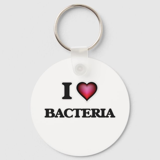 I Love Bacteria Key Ring (Front)