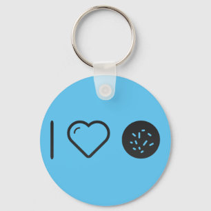 I Love bacteria Key Ring