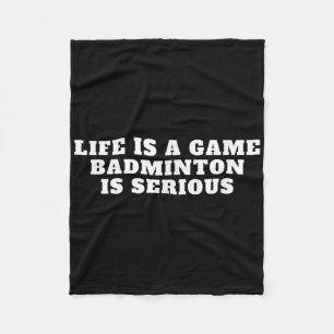 I Love Badminton Game Quote Design Badminton Fleece Blanket