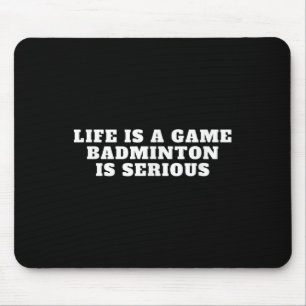 I Love Badminton Game Quote Design Badminton Mouse Mat