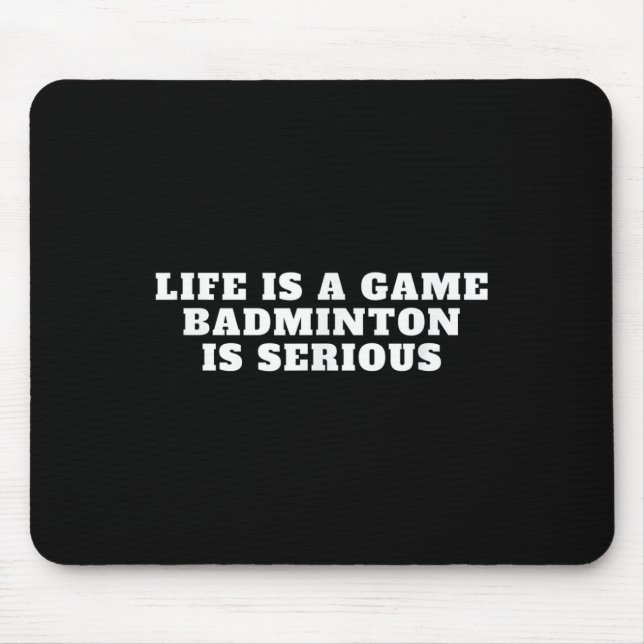 I Love Badminton Game Quote Design Badminton  Mouse Mat (Front)