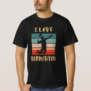 I Love Badminton Jump Smash T-Shirt