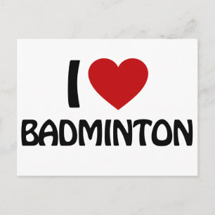 I love Badminton Postcard