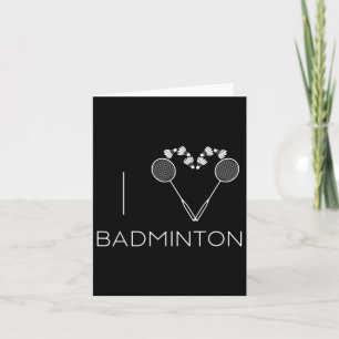 I Love Badminton Team Player Coach  Card