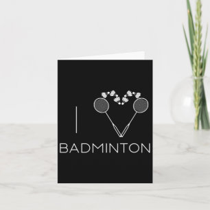 I Love Badminton Team Player Coach Card