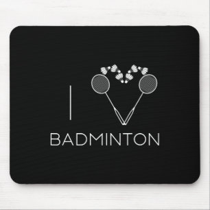 I Love Badminton Team Player Coach Mouse Mat