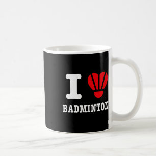 I Love Badminton Tee – Funny Shuttle Heart Parody Coffee Mug