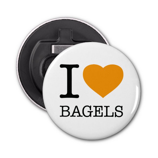 I LOVE BAGELS BOTTLE OPENER (Front)