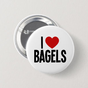 I Love Bagels • I Heart Bagels Round Button