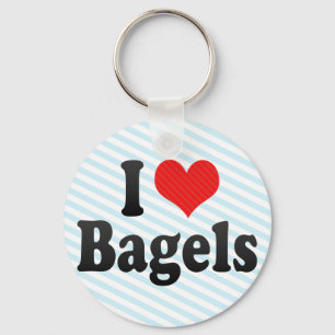 I Love Bagels Key Ring