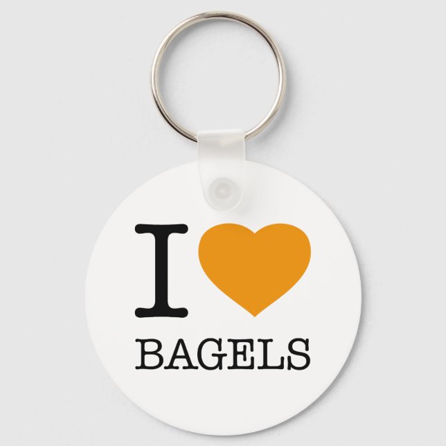I LOVE BAGELS KEY RING (Front)