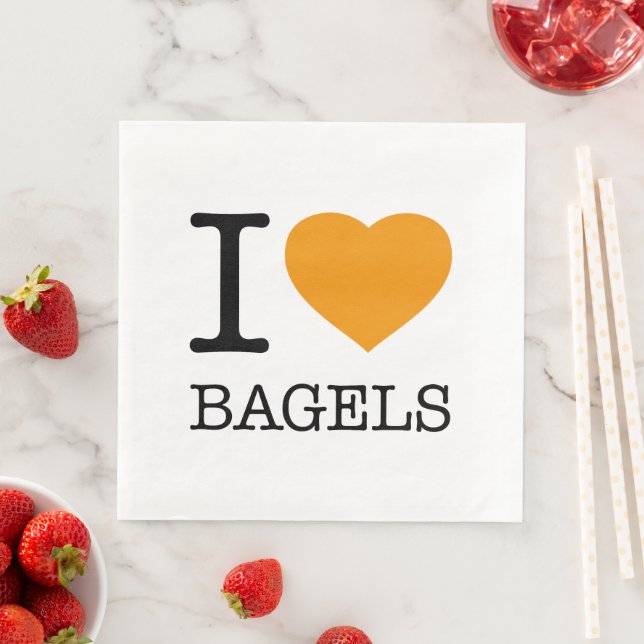 I LOVE BAGELS NAPKIN (Insitu)