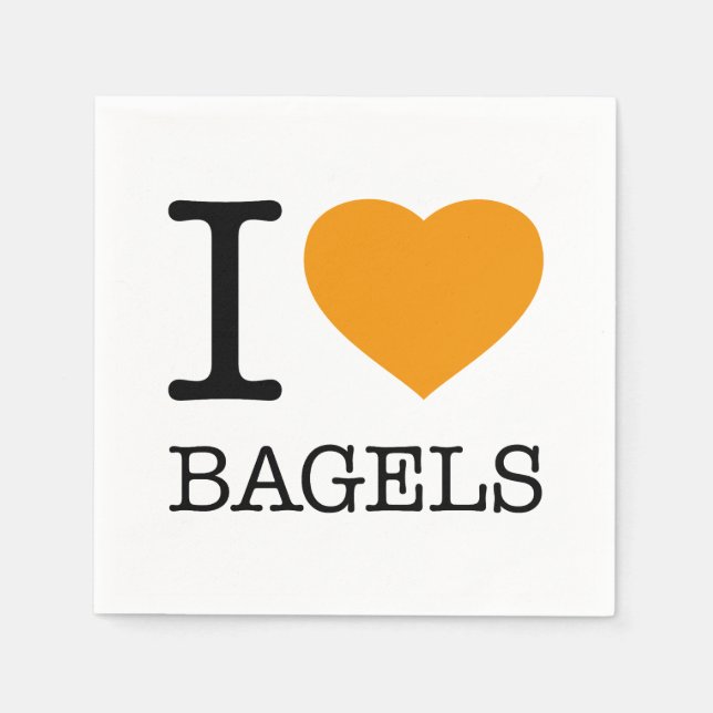 I LOVE BAGELS NAPKIN (Front)