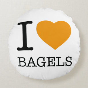 I LOVE BAGELS ROUND CUSHION
