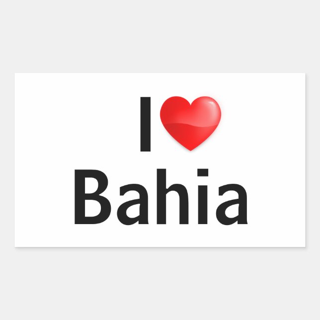 I love Bahia Rectangular Sticker (Front)
