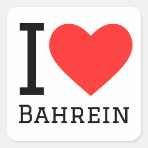 I love bahrein square sticker