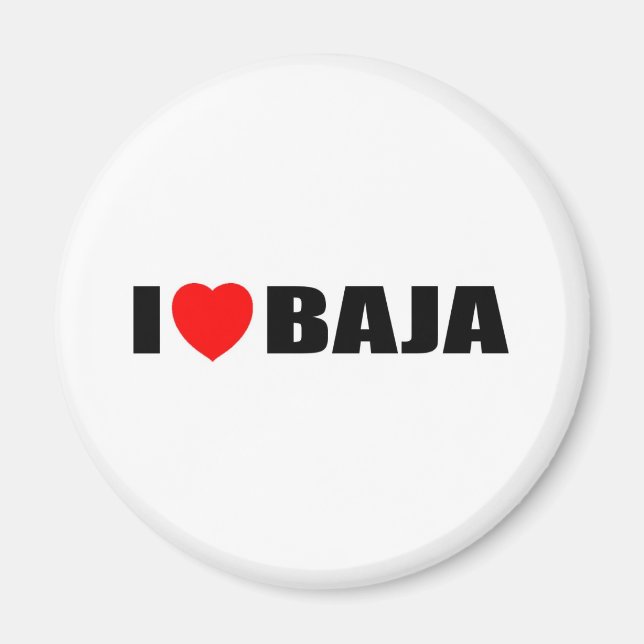 I Love Baja Magnet (Front)