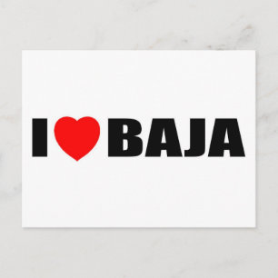 I Love Baja Postcard