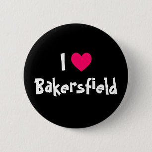 I Love Bakersfield 6 Cm Round Badge
