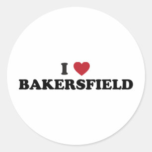 I Love Bakersfield California Classic Round Sticker