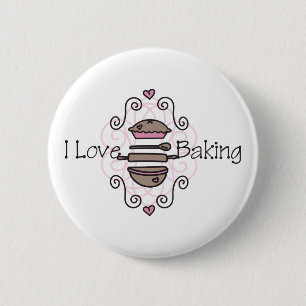 I Love Baking 6 Cm Round Badge