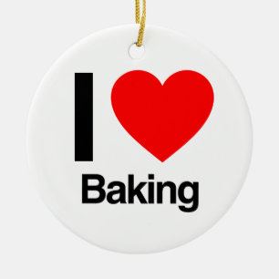 i love baking ceramic tree decoration