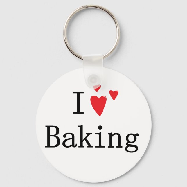 I Love Baking Key Ring (Front)