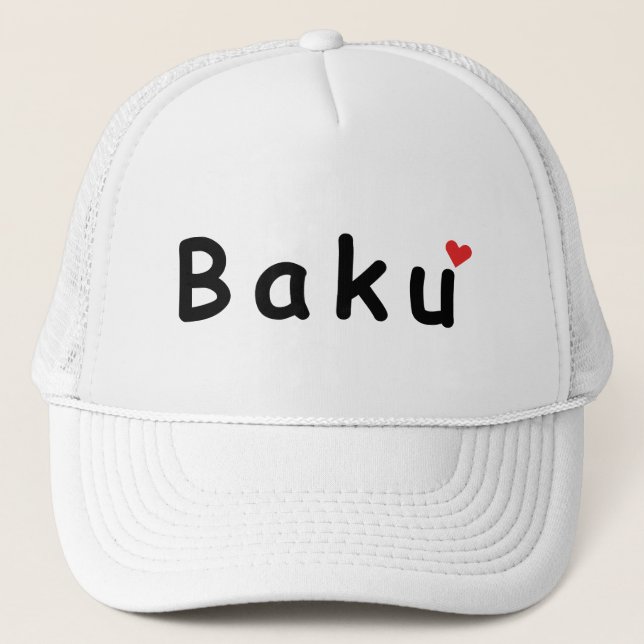 I love Baku Azerbaijan Trucker Hat (Front)