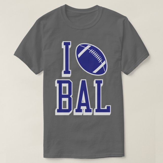 I Love BAL  Black T-Shirt (Design Front)
