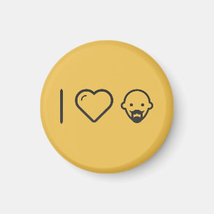 I Love Bald Men Magnet