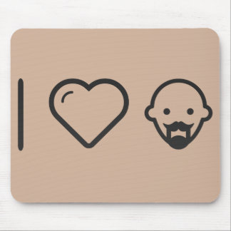 I Love Bald Men Mouse Mat