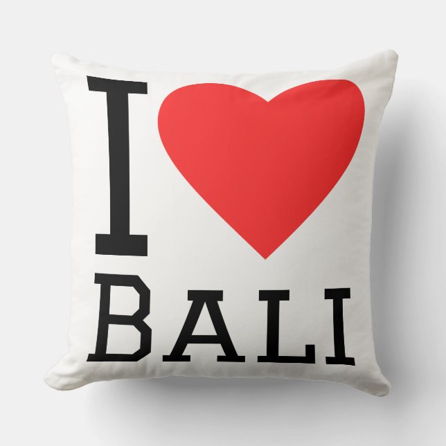 I love Bali  Cushion (Front)