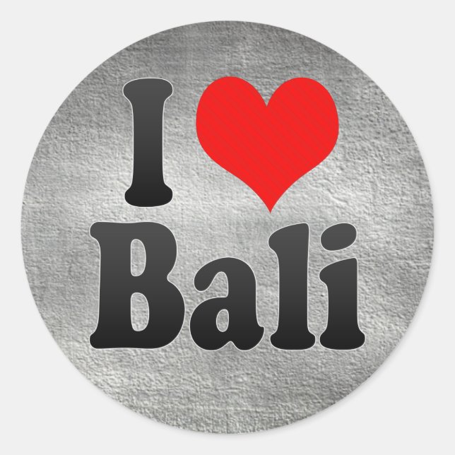 I Love Bali, India. Mera Pyar Bali, India Classic Round Sticker (Front)