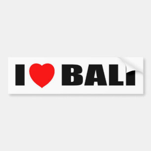 I Love Bali, Indonesia Bumper Sticker