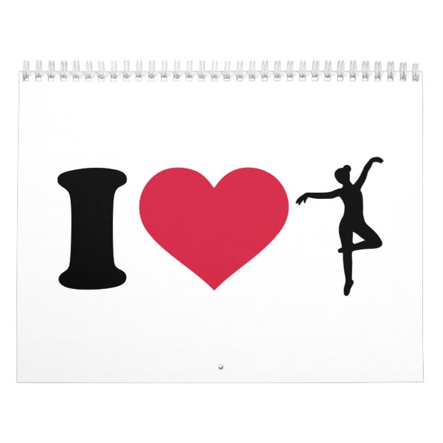 I love Ballerina dancing Calendar (Cover)