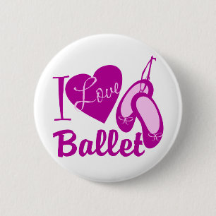 I Love Ballet 6 Cm Round Badge
