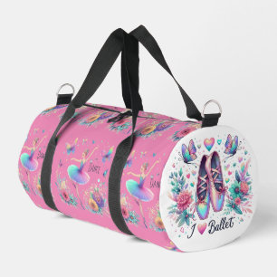 I Love Ballet Ballerina Dance Small Duffel Bag