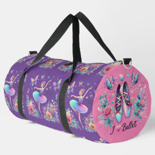I Love Ballet Ballerina Dance Small Duffel Bag